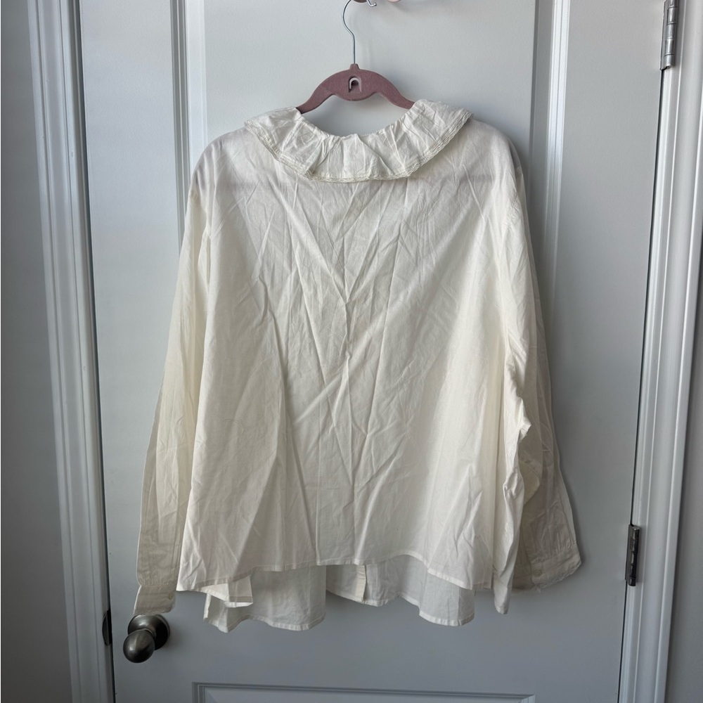 Old Navy Ruffle Button-Down Shirt 3x and 4x NWT - Picture 4 of 6